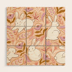 Funny bunny print Wood Wall Art Gallery Image 1