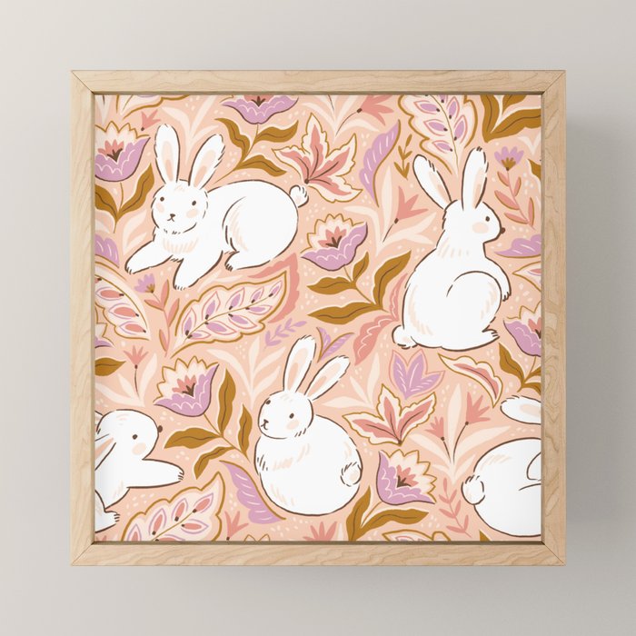 Funny bunny print Mini Art Print Gallery Image 1