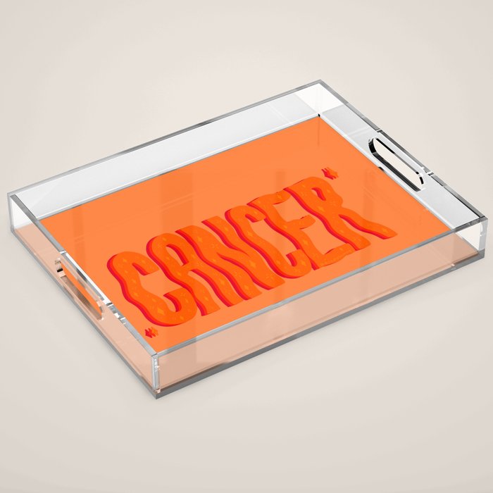Wavy Cancer Acrylic Tray Gallery Image 1