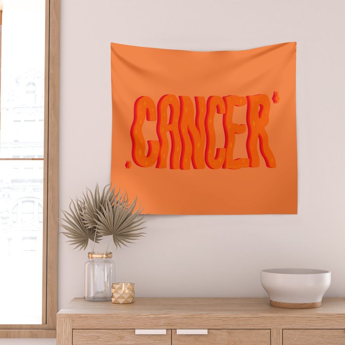 Wavy Cancer Wall Tapestry Gallery Image 2
