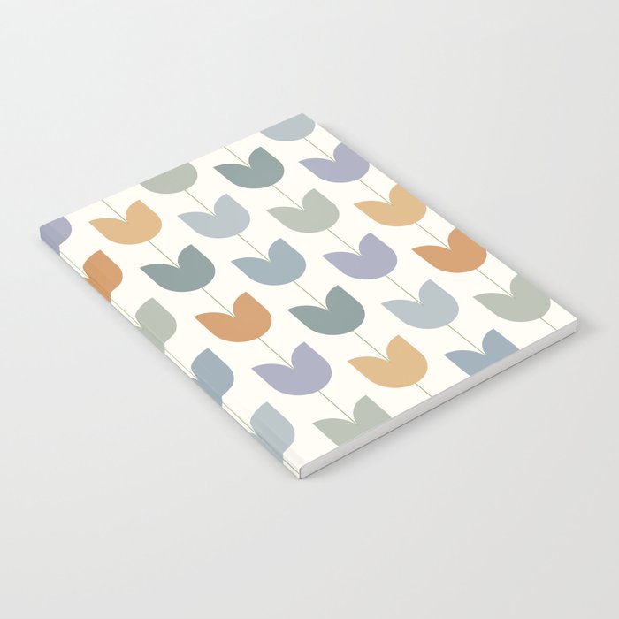 Spring Tulips XI Natural Multicolor Mid Century Flowers Notebook Gallery Image 1