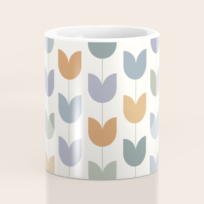 Spring Tulips XI Natural Multicolor Mid Century Flowers Coffee Mug Gallery Image 4