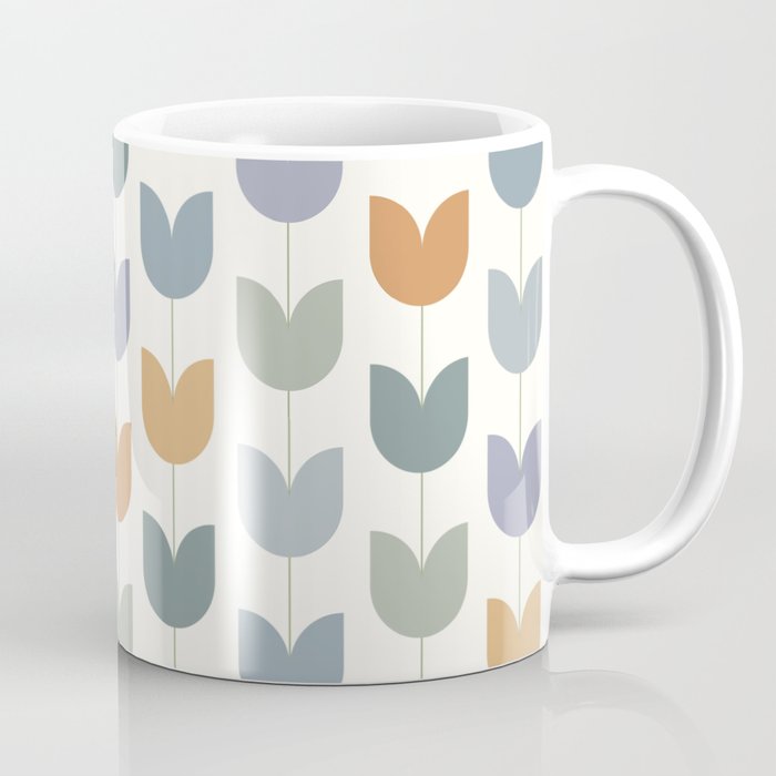 Spring Tulips XI Natural Multicolor Mid Century Flowers Coffee Mug Gallery Image 1