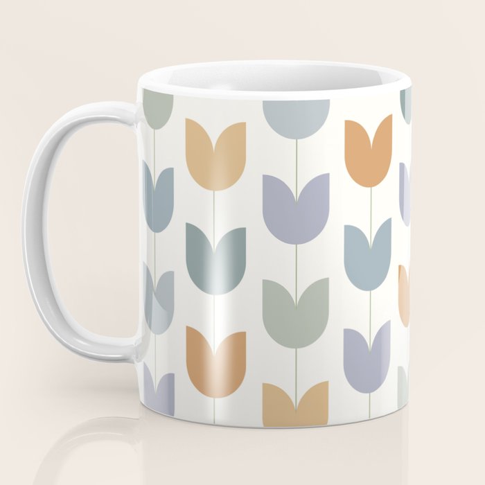 Spring Tulips XI Natural Multicolor Mid Century Flowers Coffee Mug Gallery Image 3