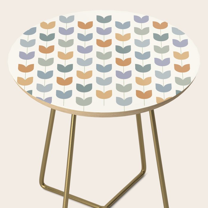 Spring Tulips XI Natural Multicolor Mid Century Flowers Side Table Gallery Image 2