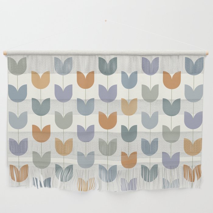 Spring Tulips XI Natural Multicolor Mid Century Flowers Wall Hanging Gallery Image 1