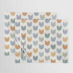 Spring Tulips XI Natural Multicolor Mid Century Flowers Placemat Gallery Image 1