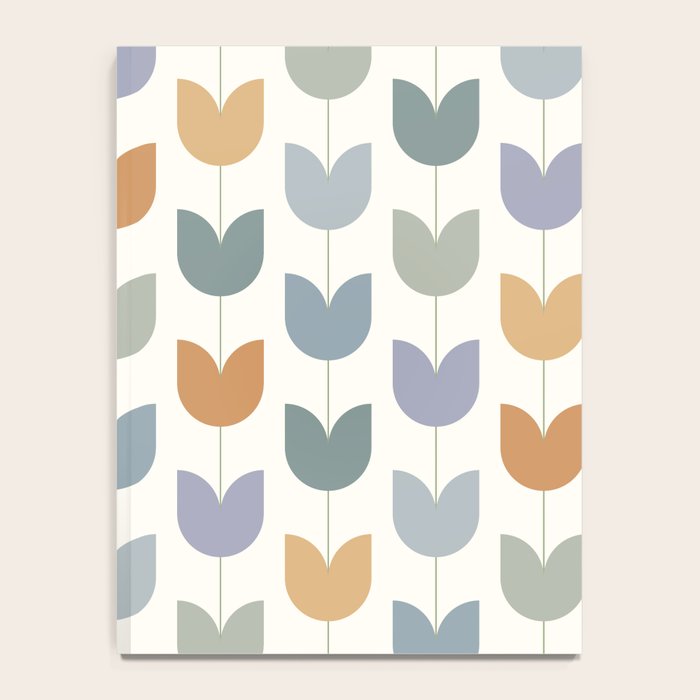Spring Tulips XI Natural Multicolor Mid Century Flowers Notebook Gallery Image 4