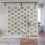 Spring Tulips XI Natural Multicolor Mid Century Flowers Wall Mural Gallery Image 1