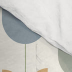 Spring Tulips XI Natural Multicolor Mid Century Flowers Comforter Gallery Image 4