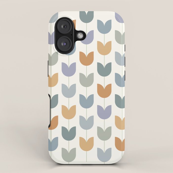 Spring Tulips XI Natural Multicolor Mid Century Flowers iPhone Case Gallery Image 1