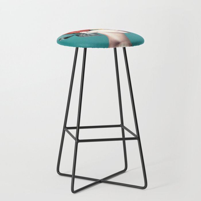 woman with flowers 16 Stool Gallery Image 1