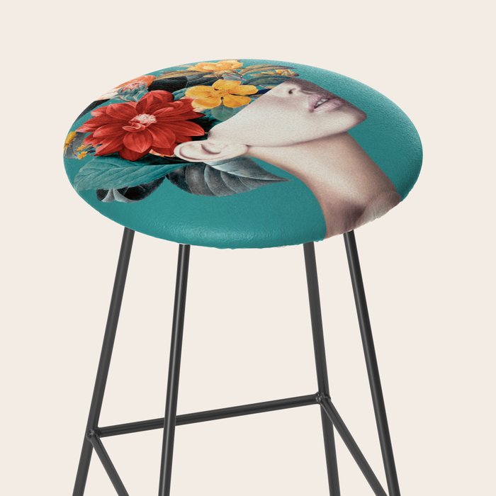 woman with flowers 16 Stool Gallery Image 2