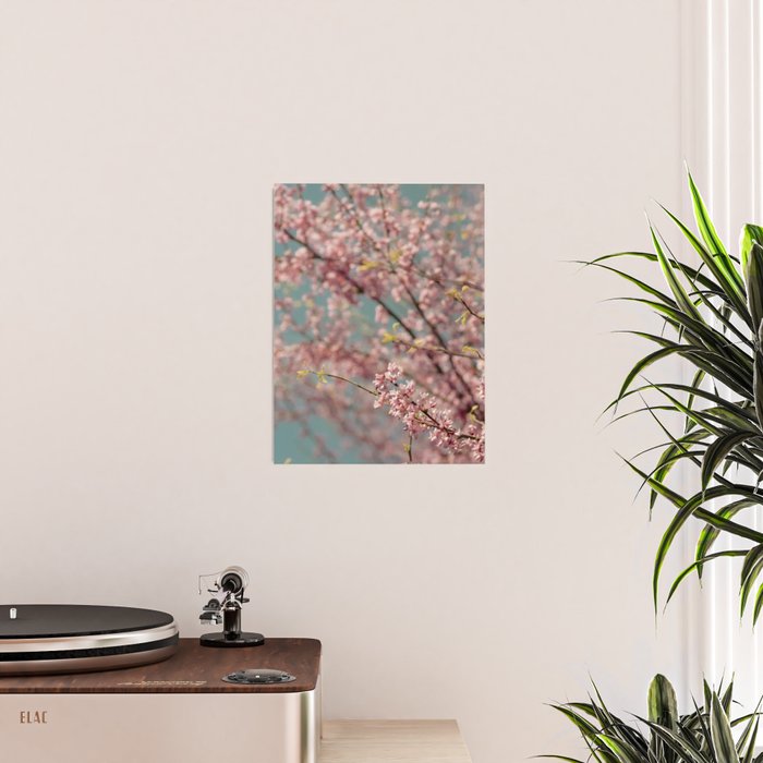Pink Flower Abstract - redbud tree spring art Poster Gallery Image 2