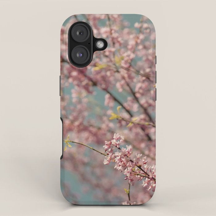 Pink Flower Abstract - redbud tree spring art iPhone Case Gallery Image 1