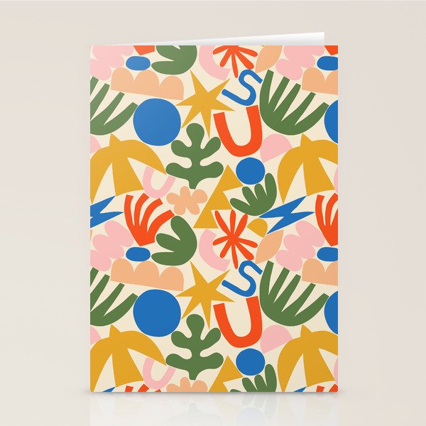 Abstract organic nature shape art pattern Stationery Card Gallery Image 1