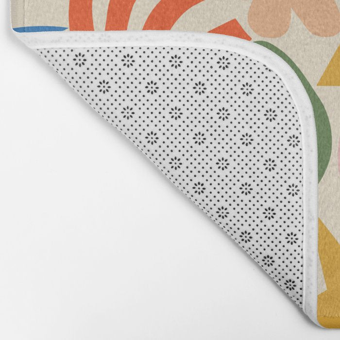 Abstract organic nature shape art pattern Bath Mat Gallery Image 2