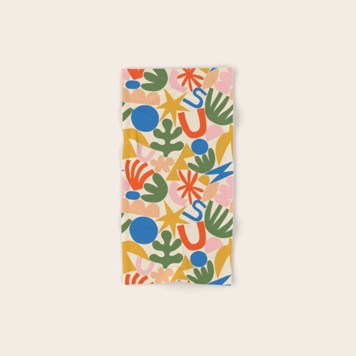 Abstract organic nature shape art pattern Bath Towel Gallery Image 1
