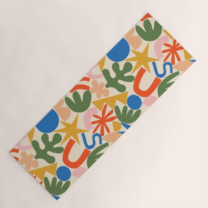 Abstract organic nature shape art pattern Yoga Mat Gallery Image 1