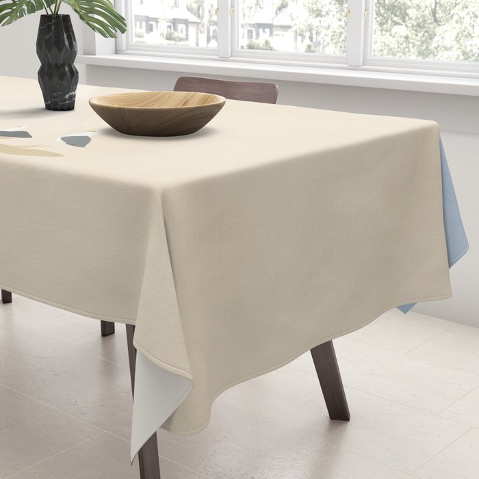 Minimal sand beach with seagulls Tablecloth Gallery Image 3