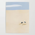 Minimal sand beach with seagulls Poster Gallery Image 4