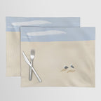 Minimal sand beach with seagulls Placemat Gallery Image 1