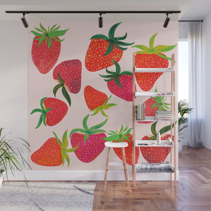 Strawberry Harvest Wall Mural Gallery Image 1