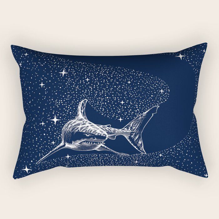 Starry Shark Rectangular Pillow Gallery Image 2