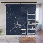 Starry Shark Wall Mural Gallery Image 1