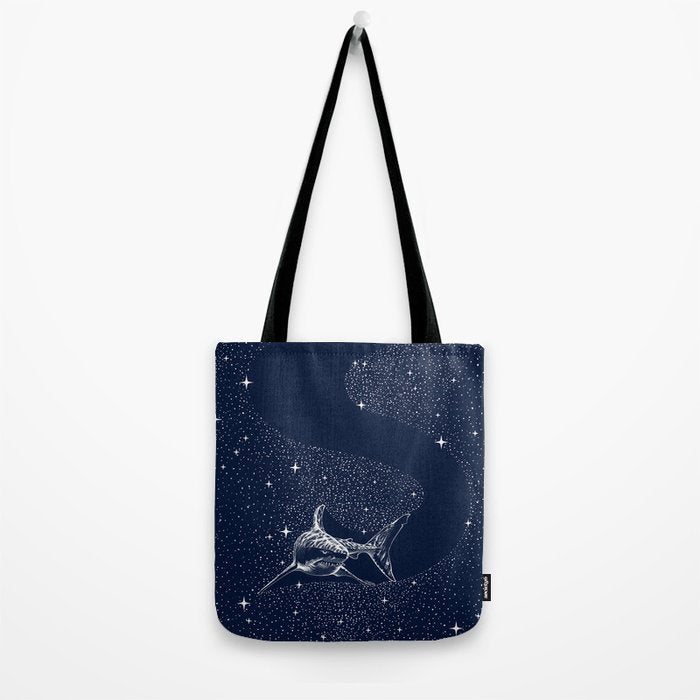 Starry Shark Tote Bag Gallery Image 2