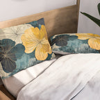 Floral Navy Honey Pillow Sham Gallery Image 2