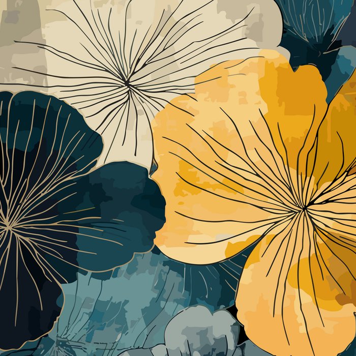 Floral Navy Honey Coffee Mug Gallery Image 2