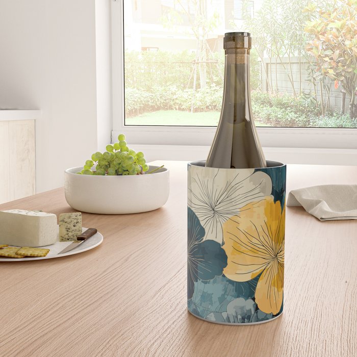 Floral Navy Honey Wine Chiller Gallery Image 4