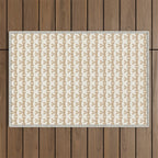 Vintage Bows X Neutral Beige Outdoor Rug Gallery Image 1