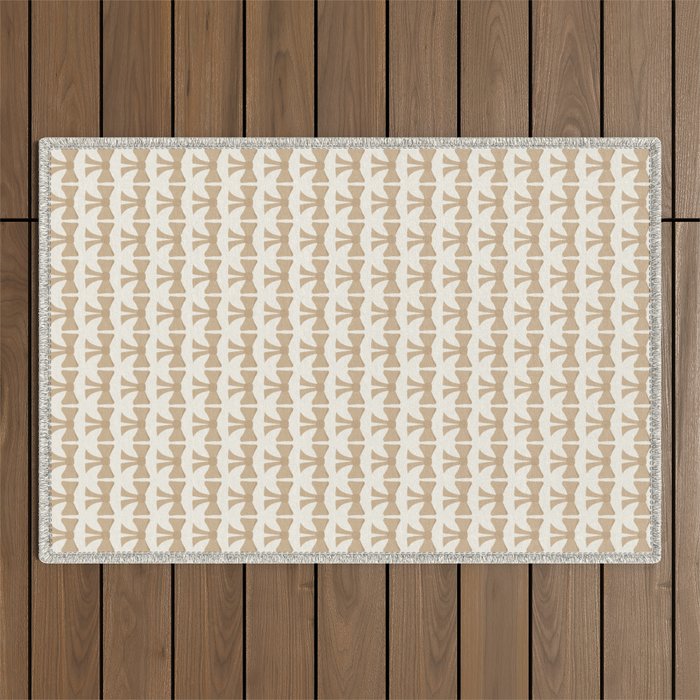 Vintage Bows X Neutral Beige Outdoor Rug Gallery Image 1