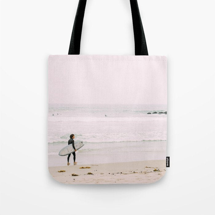 California Coast Surfer - Venice Beach Ocean View - Travel Photography Tote Bag Gallery Image 1