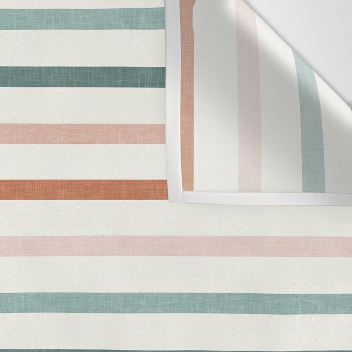 sunset stripes in terra cotta and jade Wall Tapestry Gallery Image 3