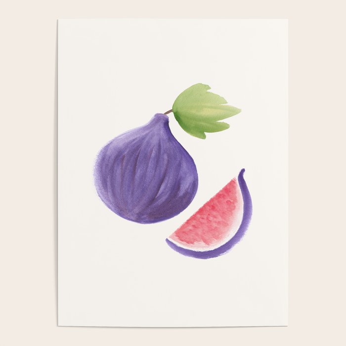 Fig - Fruit Watercolor Painting Poster Gallery Image 4