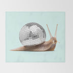 DISCO SNAIL Throw Blanket Gallery Image 2