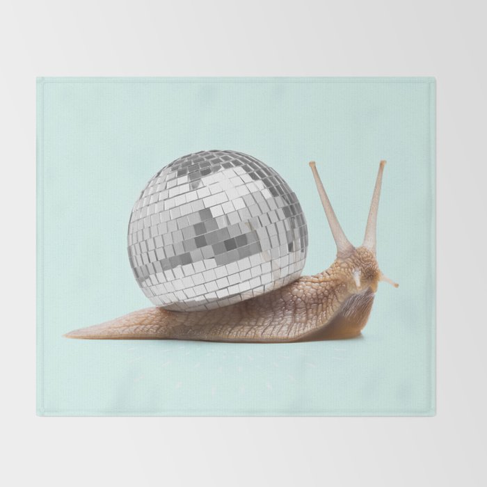 DISCO SNAIL Throw Blanket Gallery Image 2