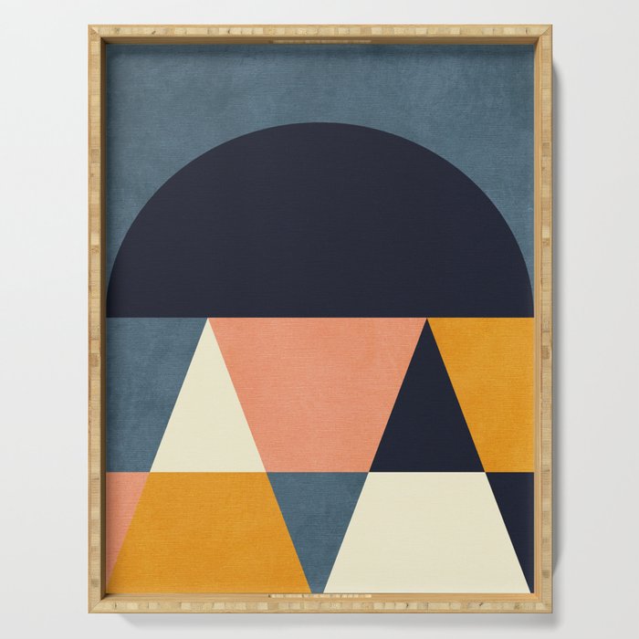 mid century geometry Serving Tray Gallery Image 1