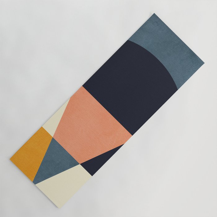 mid century geometry Yoga Mat Gallery Image 1