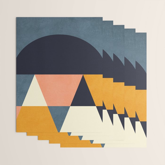 mid century geometry Wrapping Paper Gallery Image 3