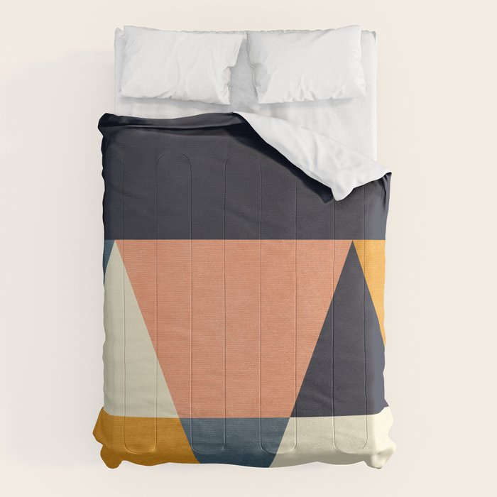 mid century geometry Comforter Gallery Image 6