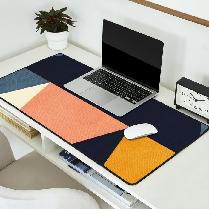 mid century geometry Desk Mat Gallery Image 2