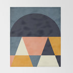 mid century geometry Throw Blanket Gallery Image 2