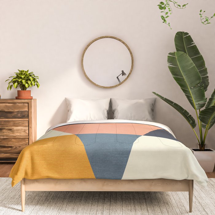 mid century geometry Comforter Gallery Image 3