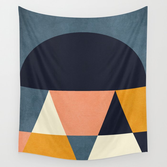mid century geometry Wall Tapestry Gallery Image 4