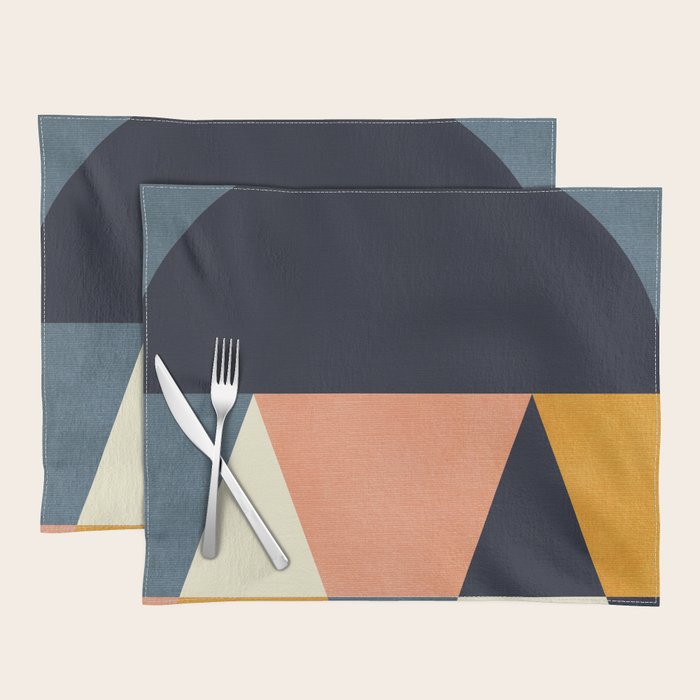 mid century geometry Placemat Gallery Image 1