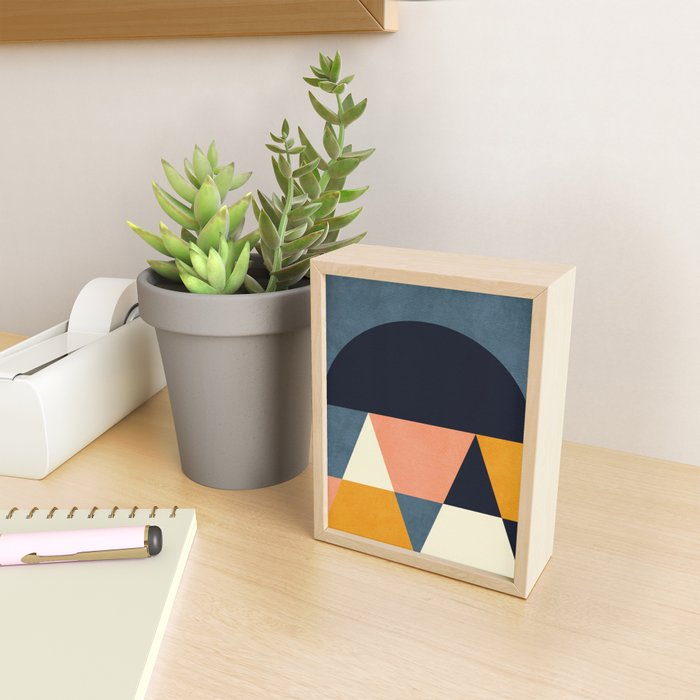 mid century geometry Mini Art Print Gallery Image 2